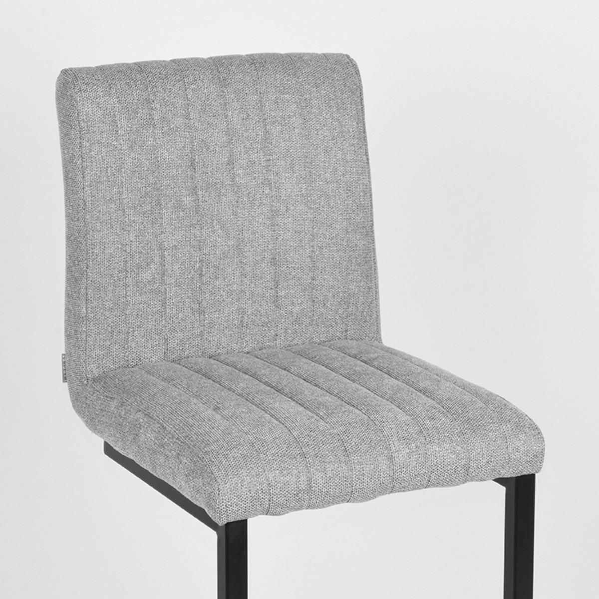 BARHOCKER Milo Grau 53/41/100 cm 2er-Set - Hellgrau, Textil (41/100/53cm) - LABEL51