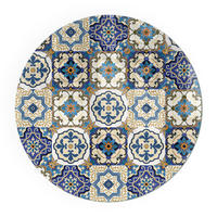 GLASPLATTE für Kamin Ø 50 cm - Blau, Glas (50/50/0.4cm) - TULUP