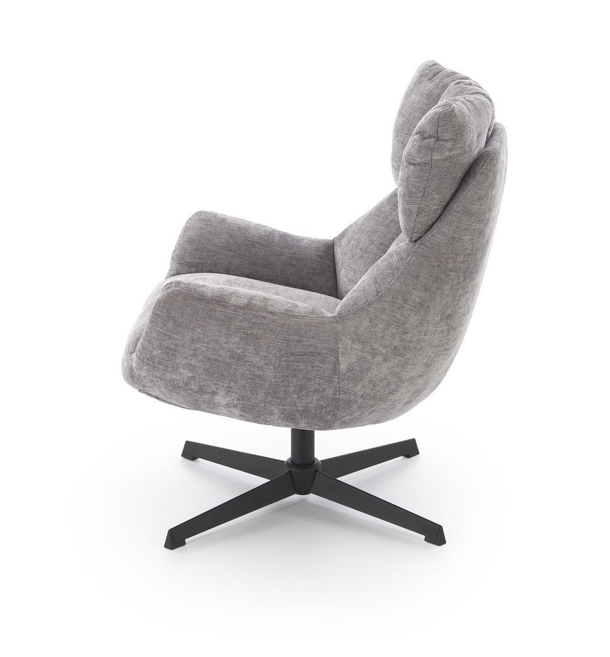 DREHSESSEL mit Polsterung COZY 360° - Grau, Textil (72/87/79cm) - Lookway