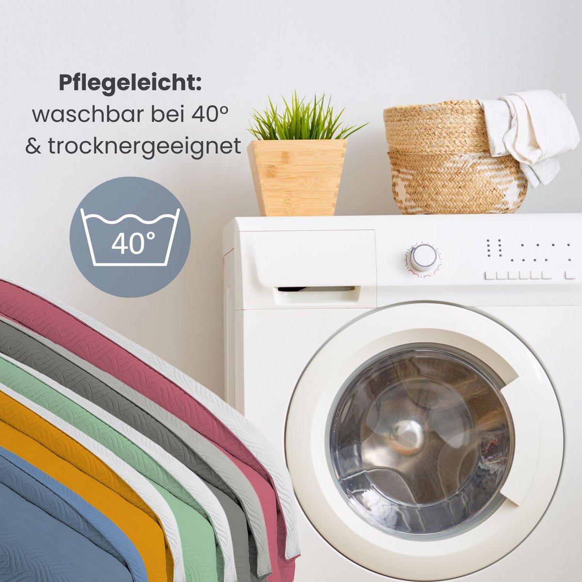 TAGESDECKE Wende-Design rosa 170/210 cm Duo-Color - Pink, Textil (170/210cm) - wometo