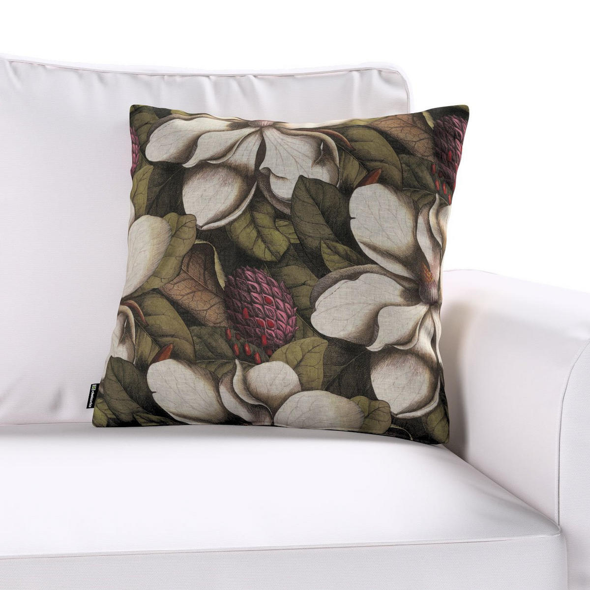 KISSENHÜLLE Eden grün und beige, 43x43cm - Grün, Textil (43/43cm) - Dekoria