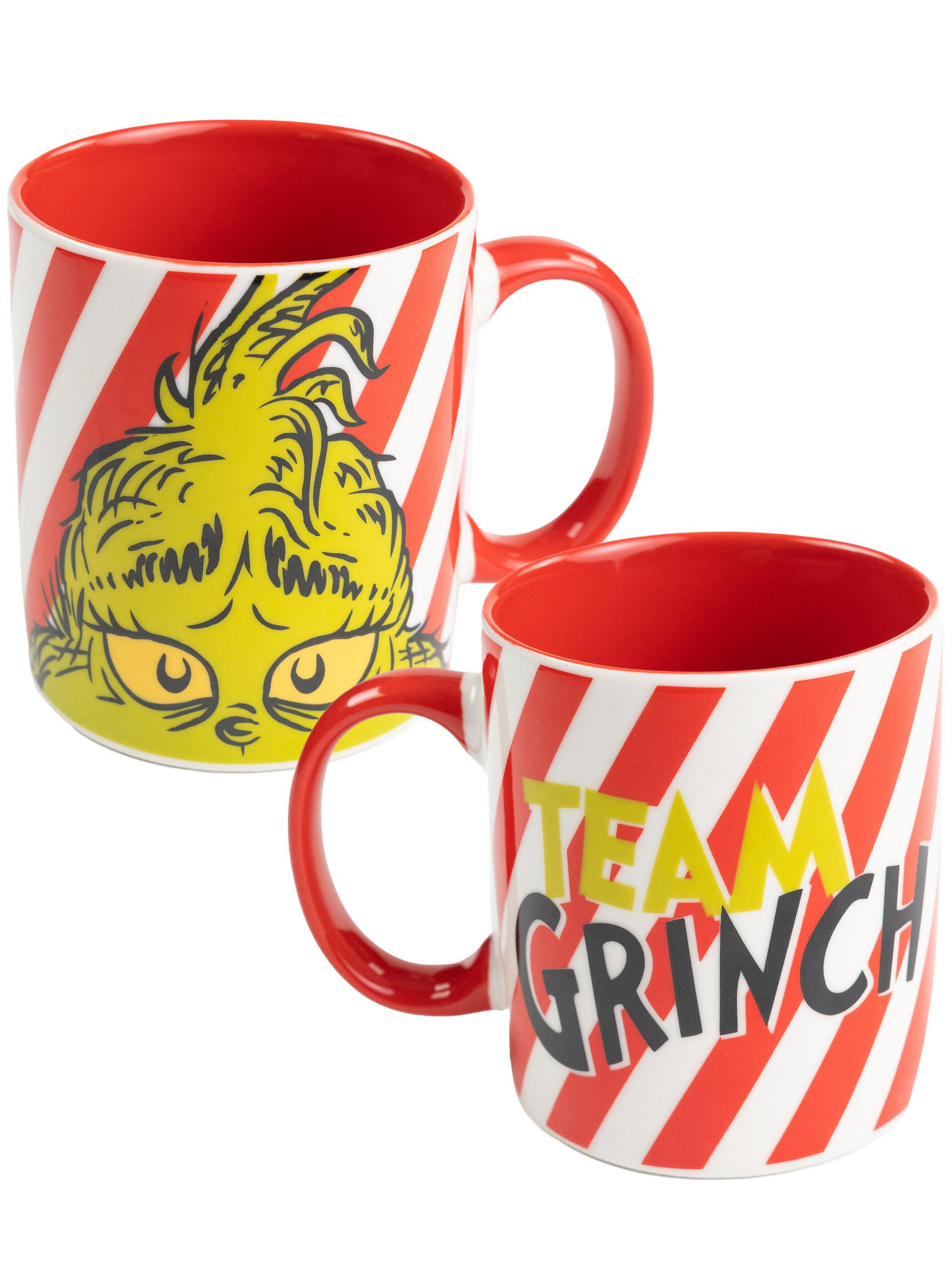 KAFFEEBCHER The Grinch Gestreift Rot /Weiß 320 ml - Multicolor, Keramik (0.32L) - United Labels