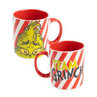 KAFFEEBCHER The Grinch Gestreift Rot /Weiß 320 ml - Multicolor, Keramik (0.32L) - United Labels