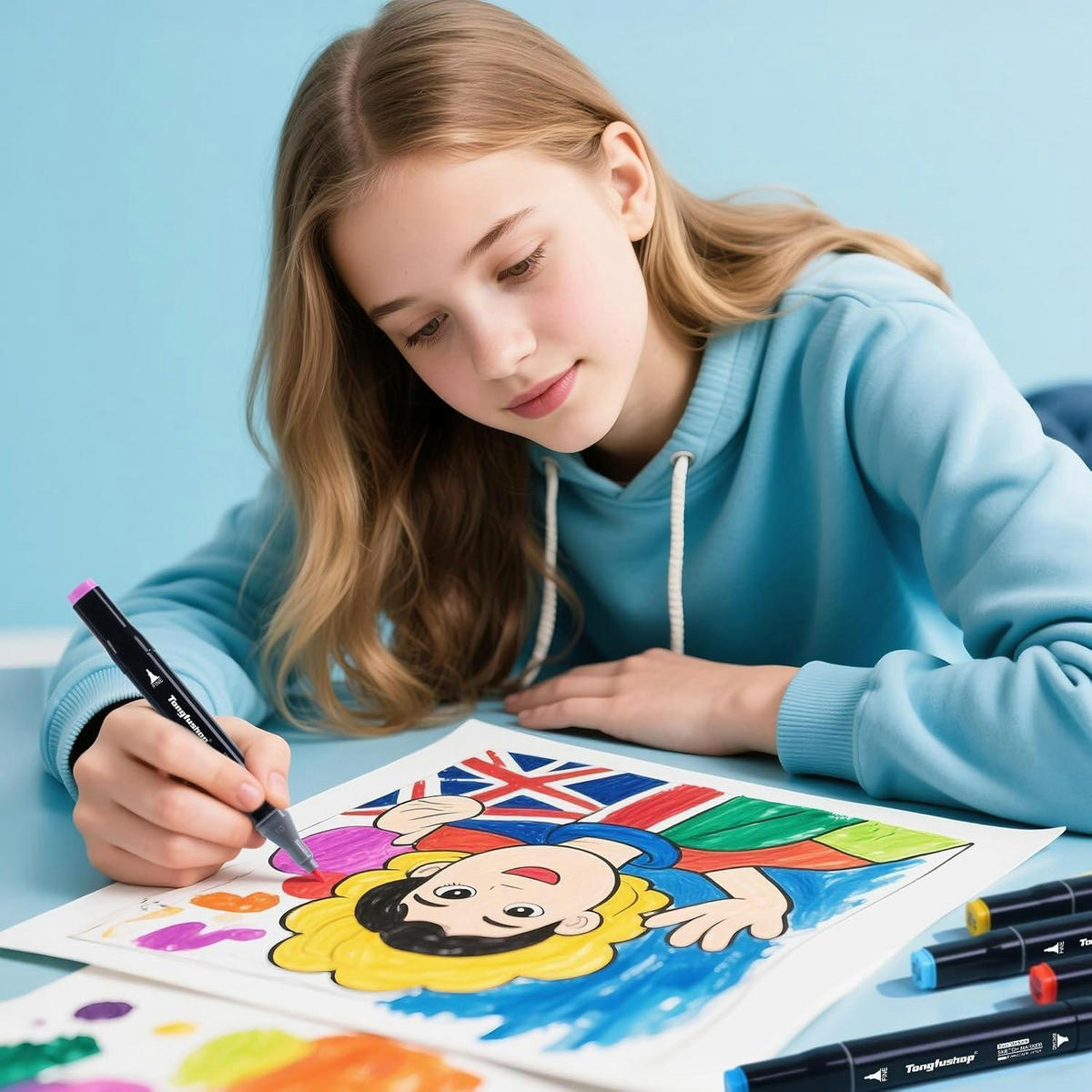 MARKER Stifte Set 120 Farben Twin Tip - Multicolor, Kunststoff (15/10/16cm)