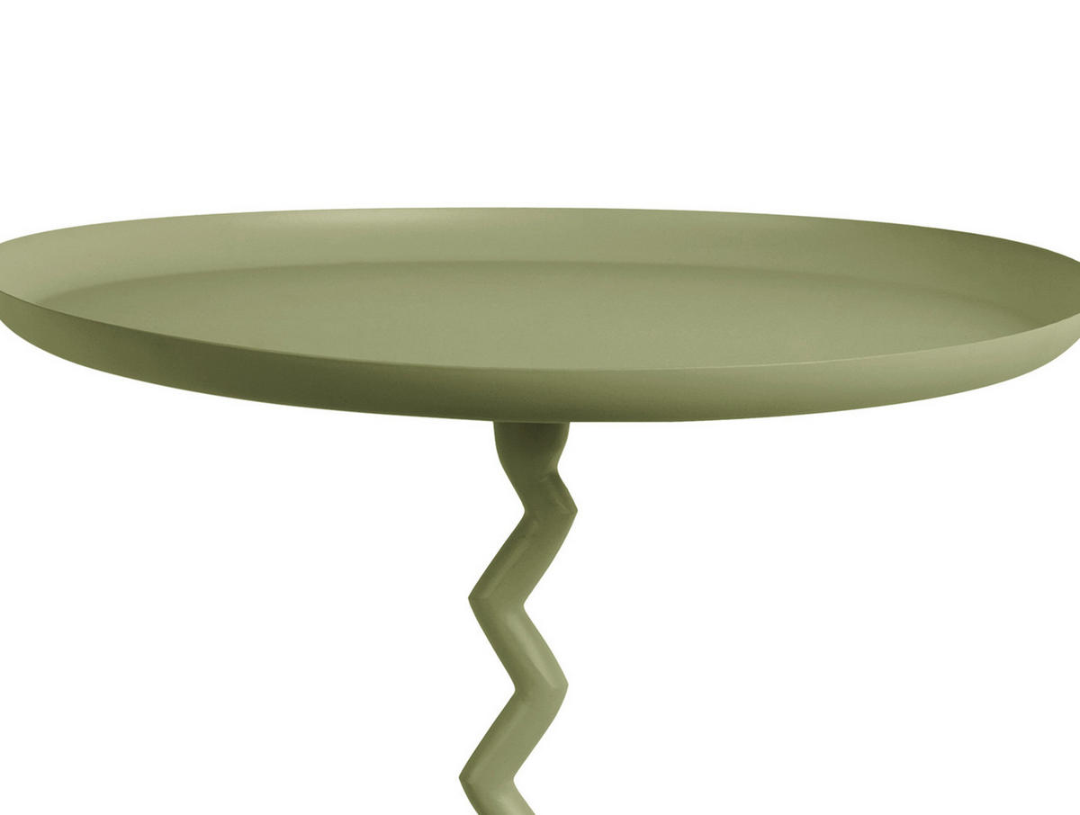 BEISTELLTISCH Zig Zag 40/40/42 cm - Grün, Metall (40/40/42cm) - Leitmotiv