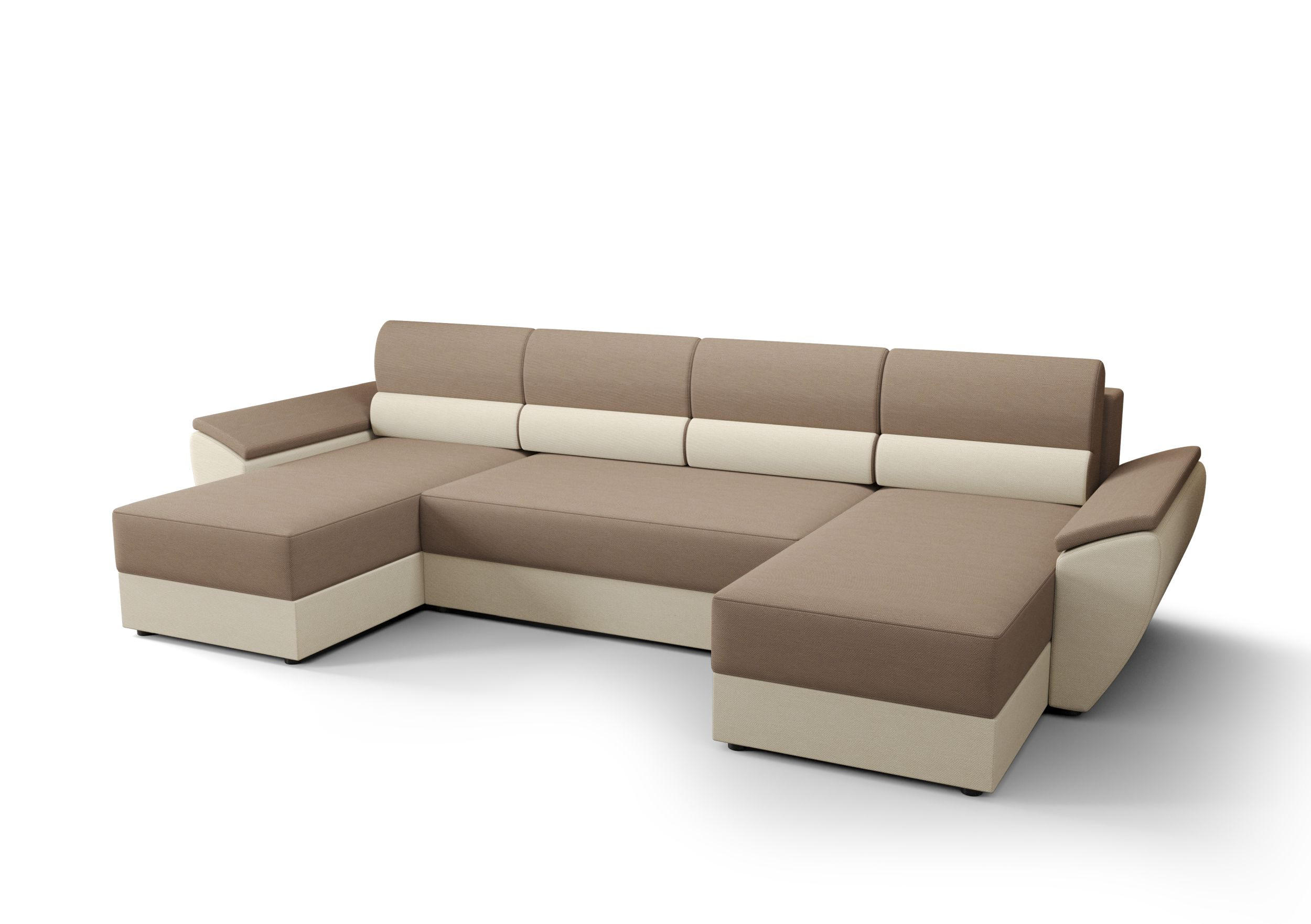 ECKSOFA REBIU2 RAINBOW 05+16 mit Schlaffunktion - Beige, Textil (326/86/140cm) - Bedante