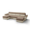 ECKSOFA REBIU2 RAINBOW 05+16 mit Schlaffunktion - Beige, Textil (326/86/140cm) - Bedante