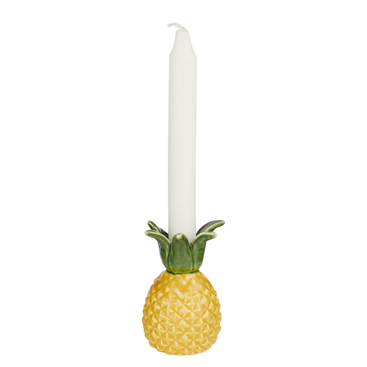 KERZENHALTER Pina Colada Ananas - Gelb, Stein (6/10/7cm) - Butlers
