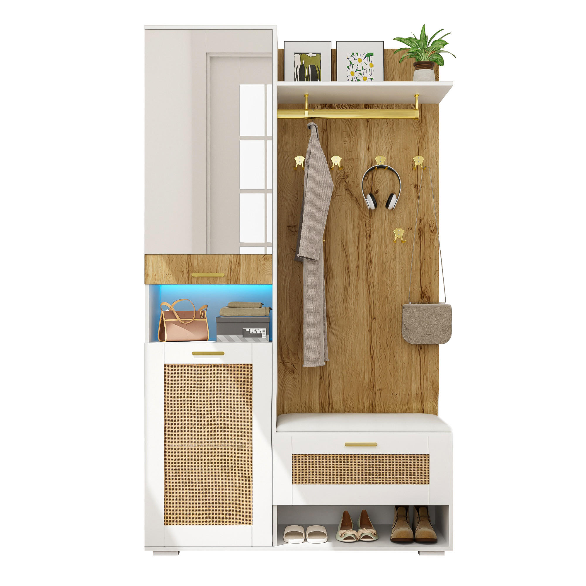 SET CUIER HOL cu LED 16 culori, banca