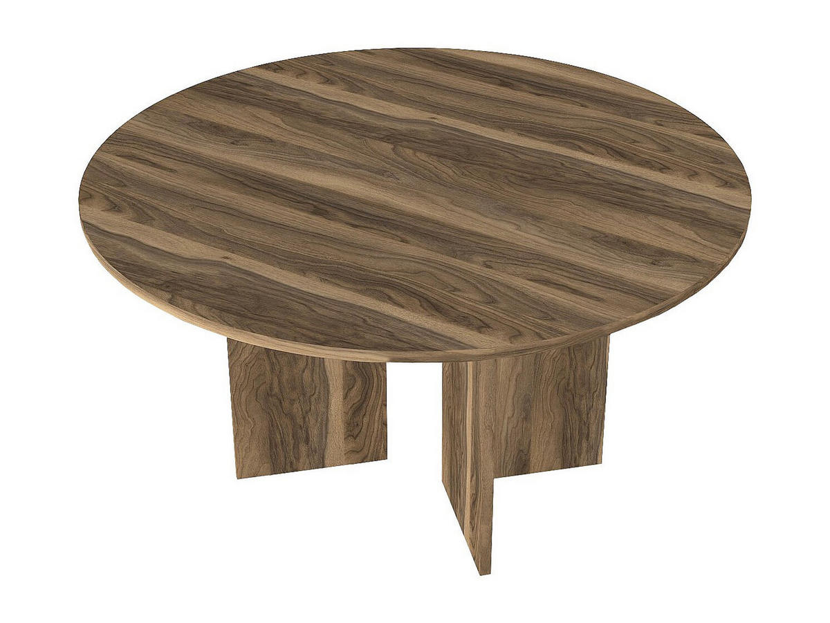 ESSTISCH - 6 Personen - holz - naturfarben dunkel Topania - Naturfarben, Holz (138/138/75cm) - Vente-Unique