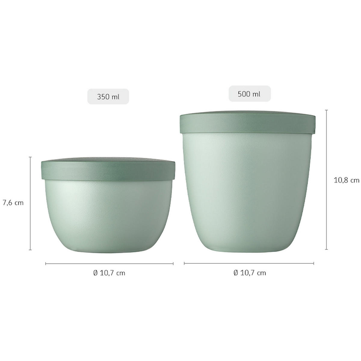 SNACKPOTS Ellipse Vivid Blue 350 & 500 ml 2er Set - Dunkelblau, Kunststoff (1/1/1cm) - Mepal