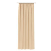 VORHANG Blickdicht ( 140x145cm ) mit Kräuselband / Universalband in Beige - Beige, Textil (140/145cm) - Bestlivings