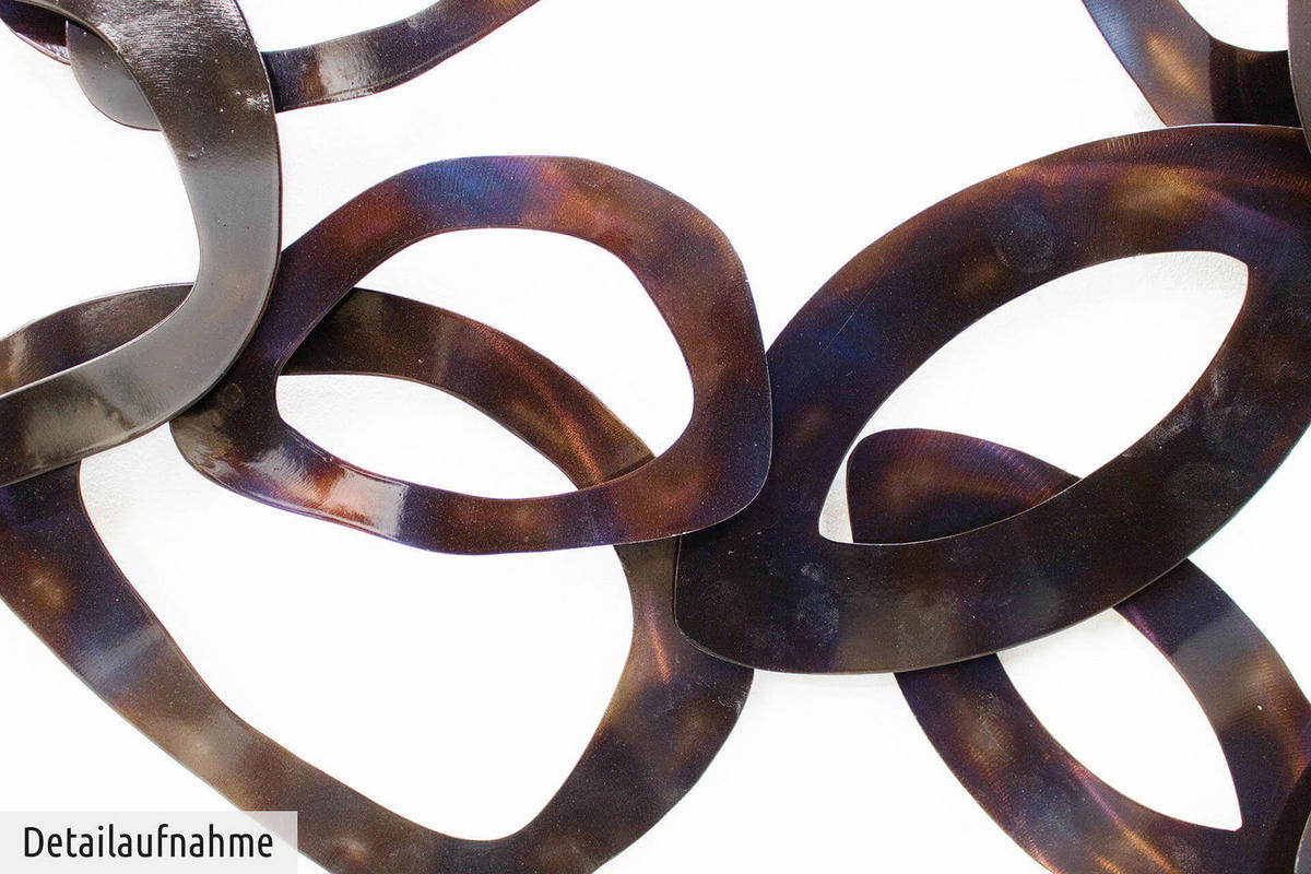 WANDDEKO Braun 120/60 cm - Braun, Metall (3/60/6cm) - KUNSTLOFT