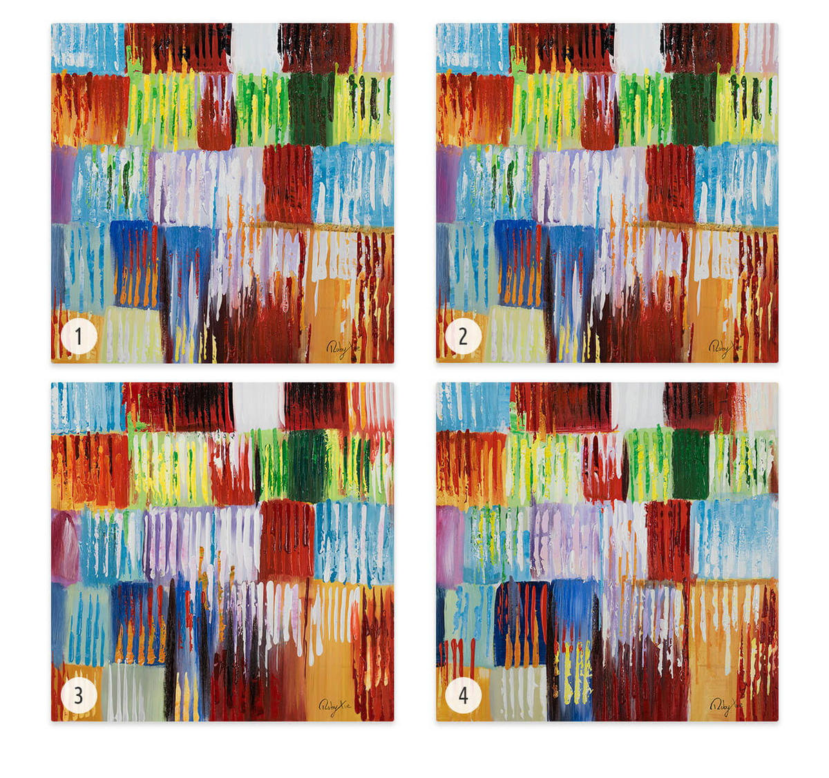 ACRYLBILD HANDGEMALT 60/60 cm - Multicolor, Holz/Textil (60/60cm) - KUNSTLOFT