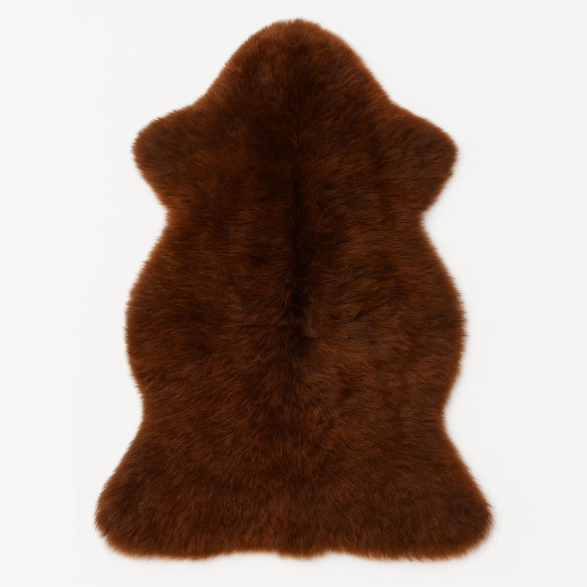 SCHAFFELL Natur Lammfell Weich Flauschig Wohnteppich, Braun, ca. 110 cm - Braun, Fell (60/110cm) - Provellus