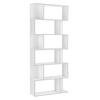 BÜCHERREGAL Borrby - Weiß, Holzwerkstoff (80/192/24cm) - [en.casa]