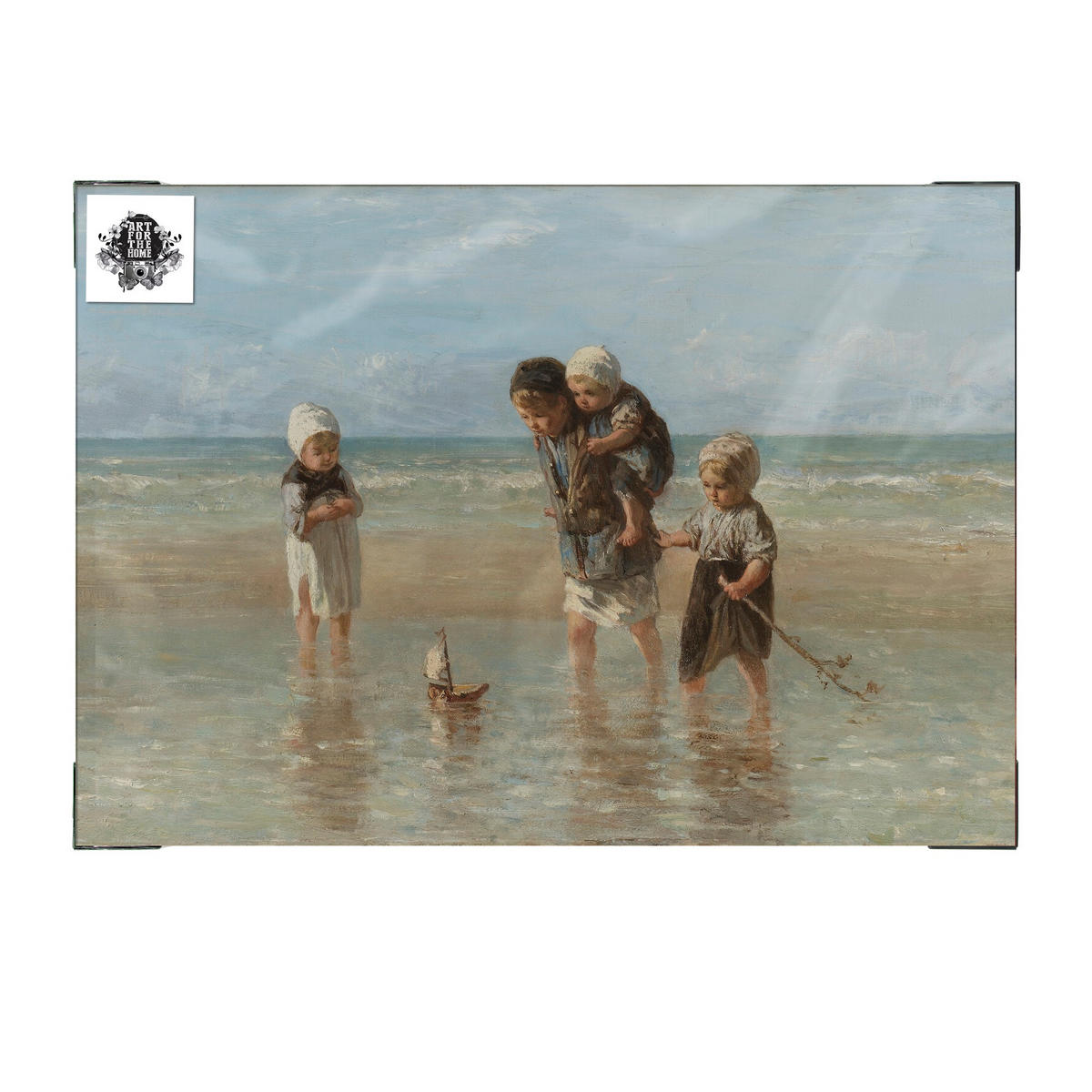 LEINWANDBILD Kinder des Meeres 70x100cm - Blau, Holzwerkstoff (100/1cm) - Art for the Home