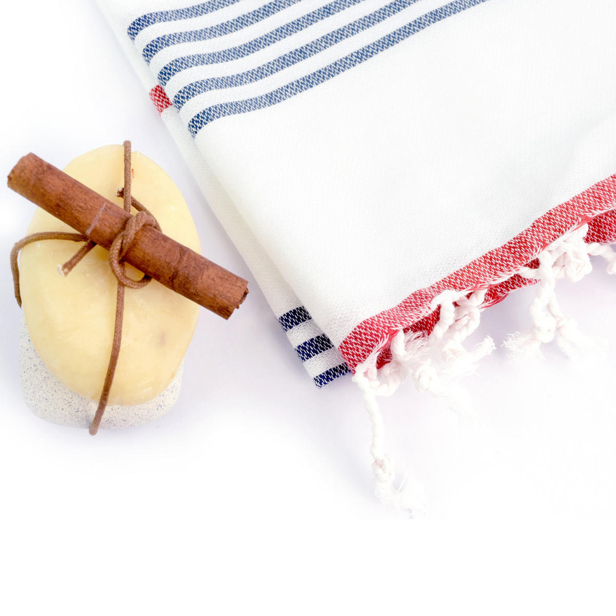 HAMMAMTUCH lagoon 100x180 + 60x100 cm blau - Blau, Textil (100/180cm) - Happy Friday