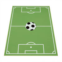 KINDERTEPPICH waschmaschinenwaschbar Fußballfeld‑Muster Kinderzimmer schmutzabweisend Grün Rechteckig 120x160 - Grün, Textil (120/160cm) - KADIMA DESIGN