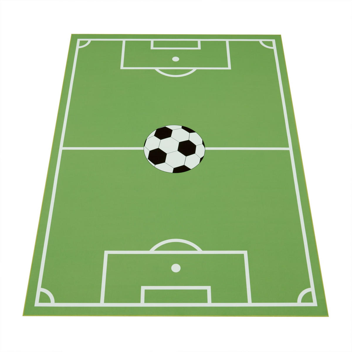 KINDERTEPPICH waschmaschinenwaschbar Fußballfeld‑Muster Kinderzimmer schmutzabweisend Grün Rechteckig 120x160 - Grün, Textil (120/160cm) - KADIMA DESIGN