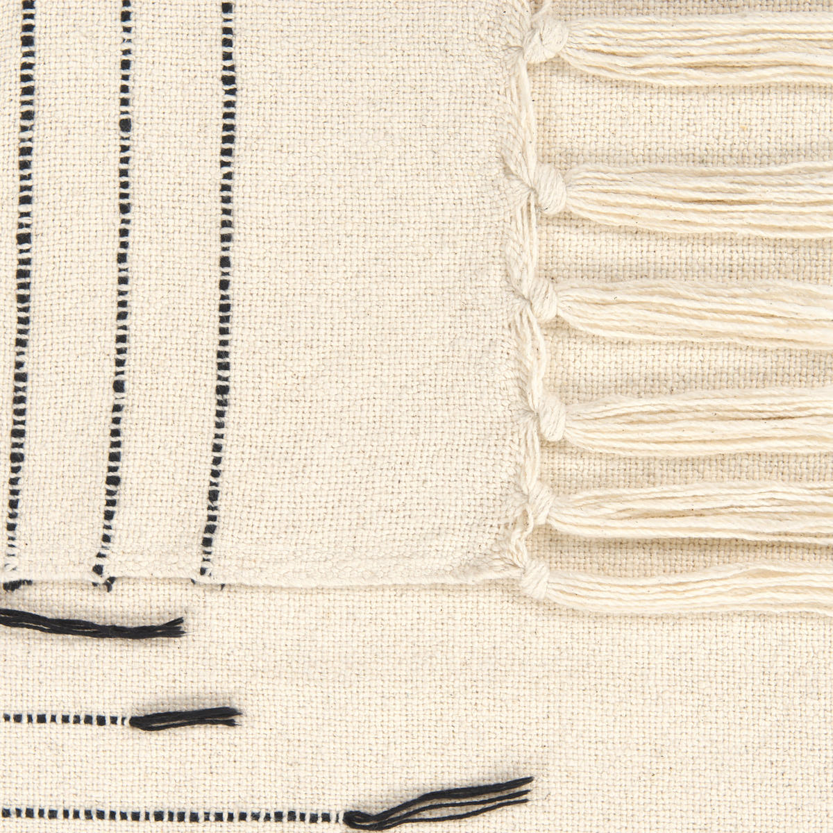 DECKE Helles Beige Uluyol 130/170 cm - Beige, Naturmaterialien/Textil (130/170cm) - Beliani