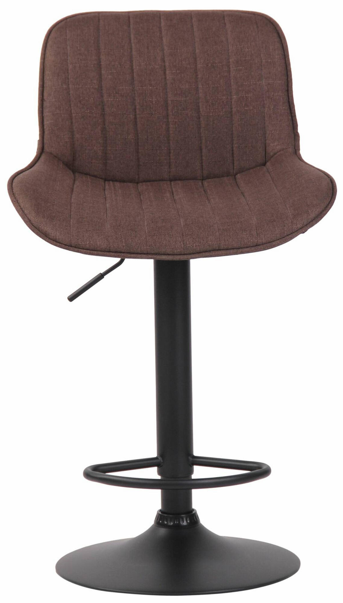 BARHOCKER 2er Set Stoff braun - Schwarz/Braun, Textil/Metall (50/86/50cm) - CLP