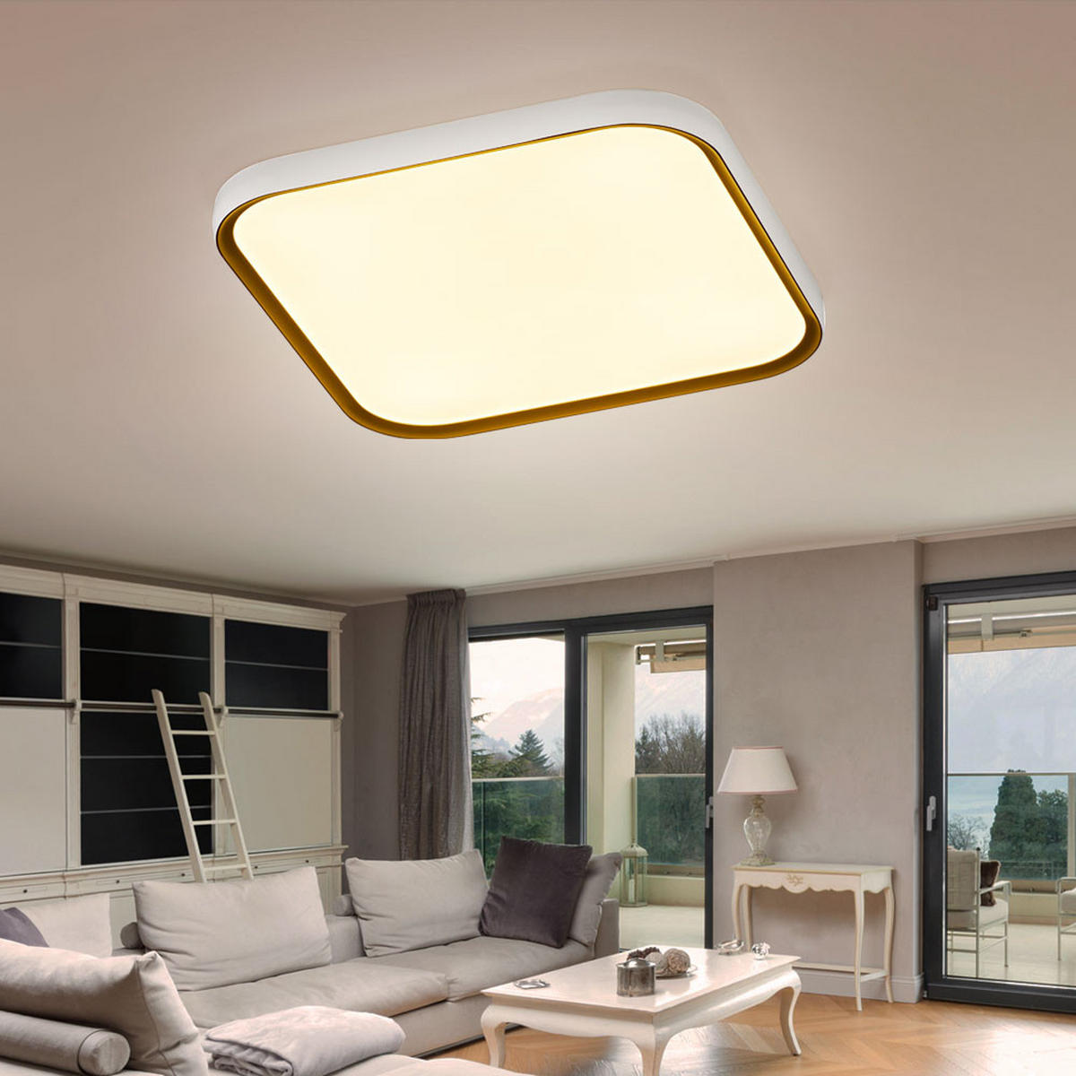 LED DECKENLEUCHTE Weiß Modern - Weiß, Metall (62/62/4cm) - Wofi