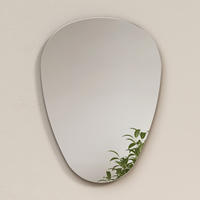 WANDSPIEGEL Asymmetrisch Umweltspiegel 80/60/2,5 cm - Weiß, Glas (60/2.4/80cm) - EMKE