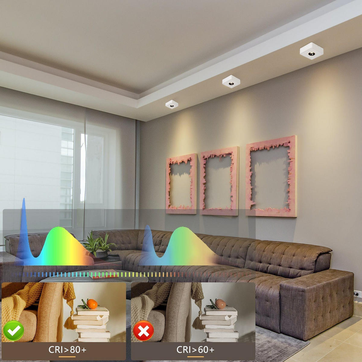 LED-DECKENSTRAHLER Estes 1-flammig 132/132/55cm - Weiß, Metall (132/132/55cm) - Nettlife