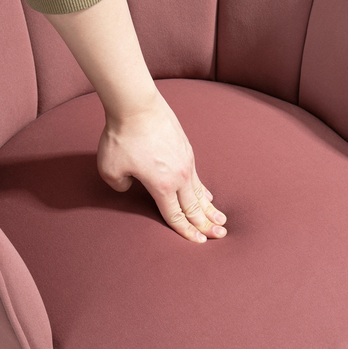 STUHL, gepolstert mit Samt-Touch, 66/66/78,5 cm, Pink - Pink, Kunststoff (66/78.5/66cm) - Redom