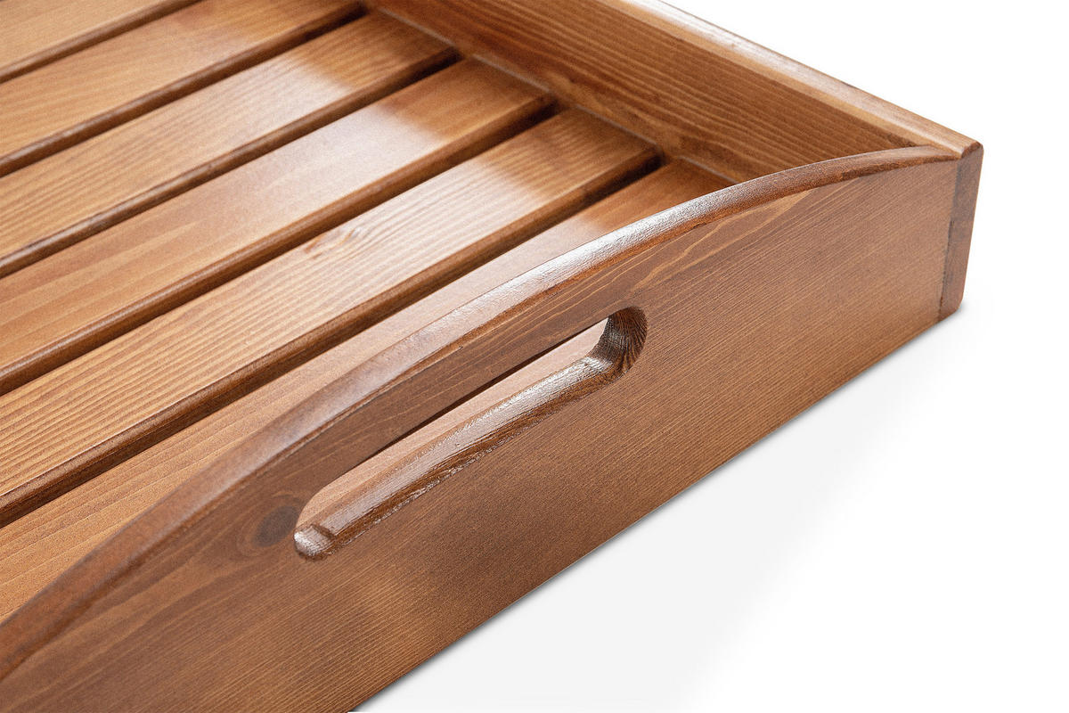 BAR-AUF-RÄDERN ARVICOLA aus Kiefernholz, braun - Braun, Holz (70/83/56cm) - KONSIMO®