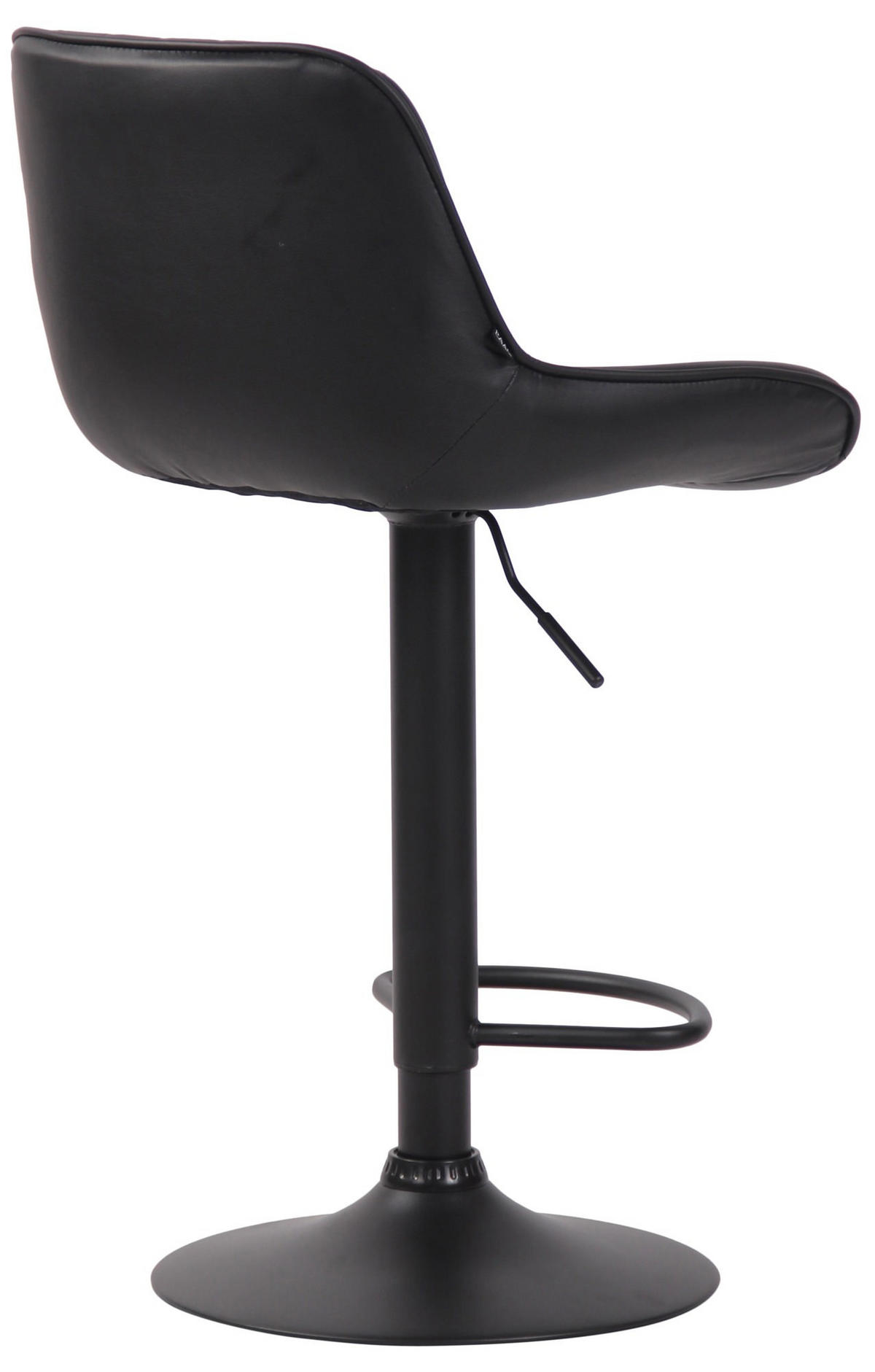 BARHOCKER Lentini Kunstleder 50x50x86-108 cm schwarz - Schwarz, Leder (50/86/50cm) - furnicato