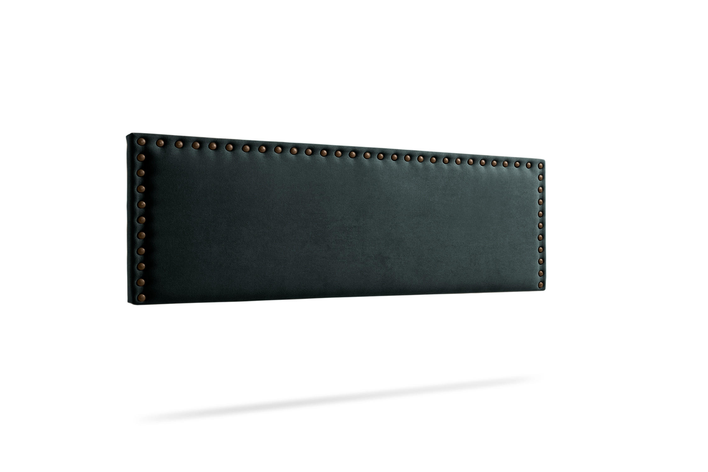 KOPFTEIL gepolstert MODENA Aqualine 130x55x8 cm - Schwarz - Moonia - Schwarz, Holz (130/8/55cm)
