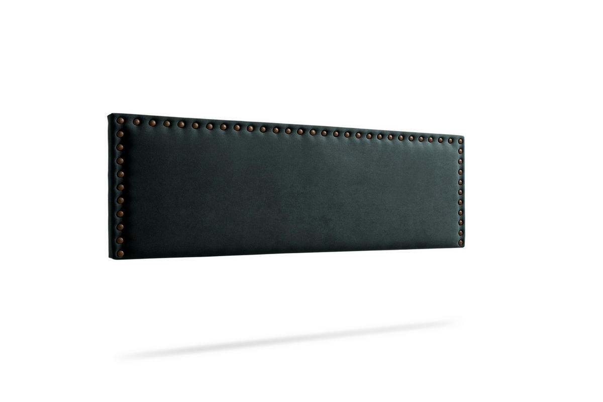 KOPFTEIL gepolstert MODENA Aqualine 160x55x8 cm - Schwarz - Moonia - Schwarz, Holz (160/8/55cm)