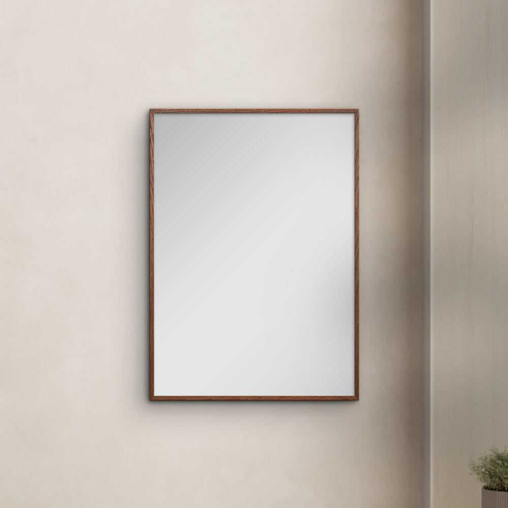 SPIEGEL - Dunkles Eichenholz - Eichefarben, Holz/Papier (50/70/2cm) - Poster&Frame
