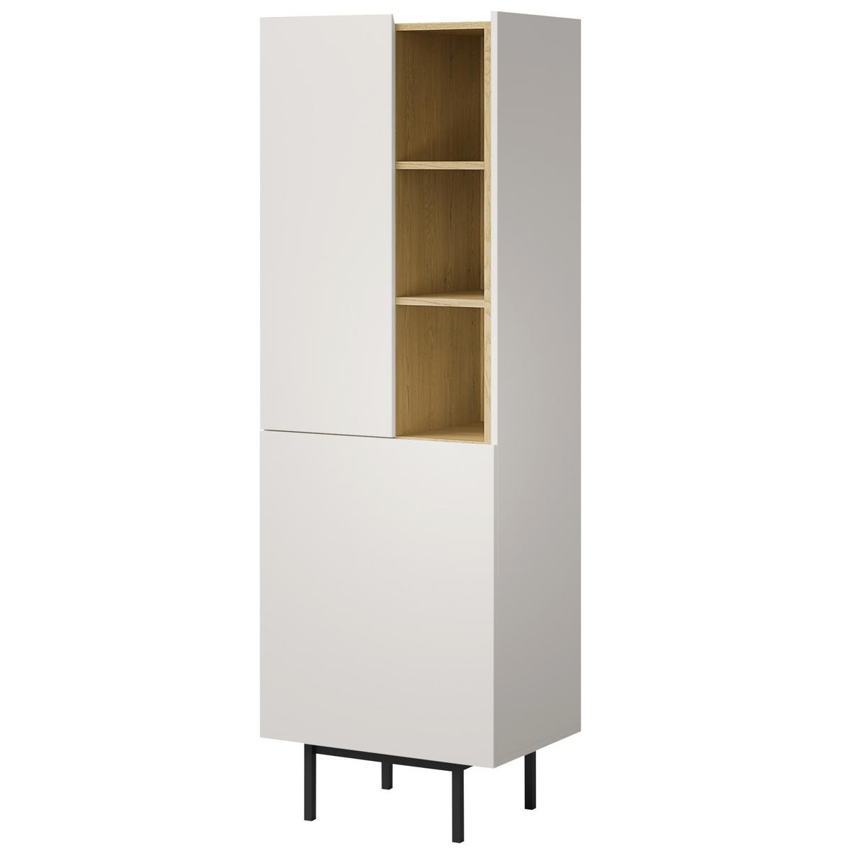 REGAL Noel 60 Kaschmir/Cremona-Eiche (Links) - Kaschmir/Eichefarben, Holzwerkstoff/Metall (60/180/42cm) - mzm24