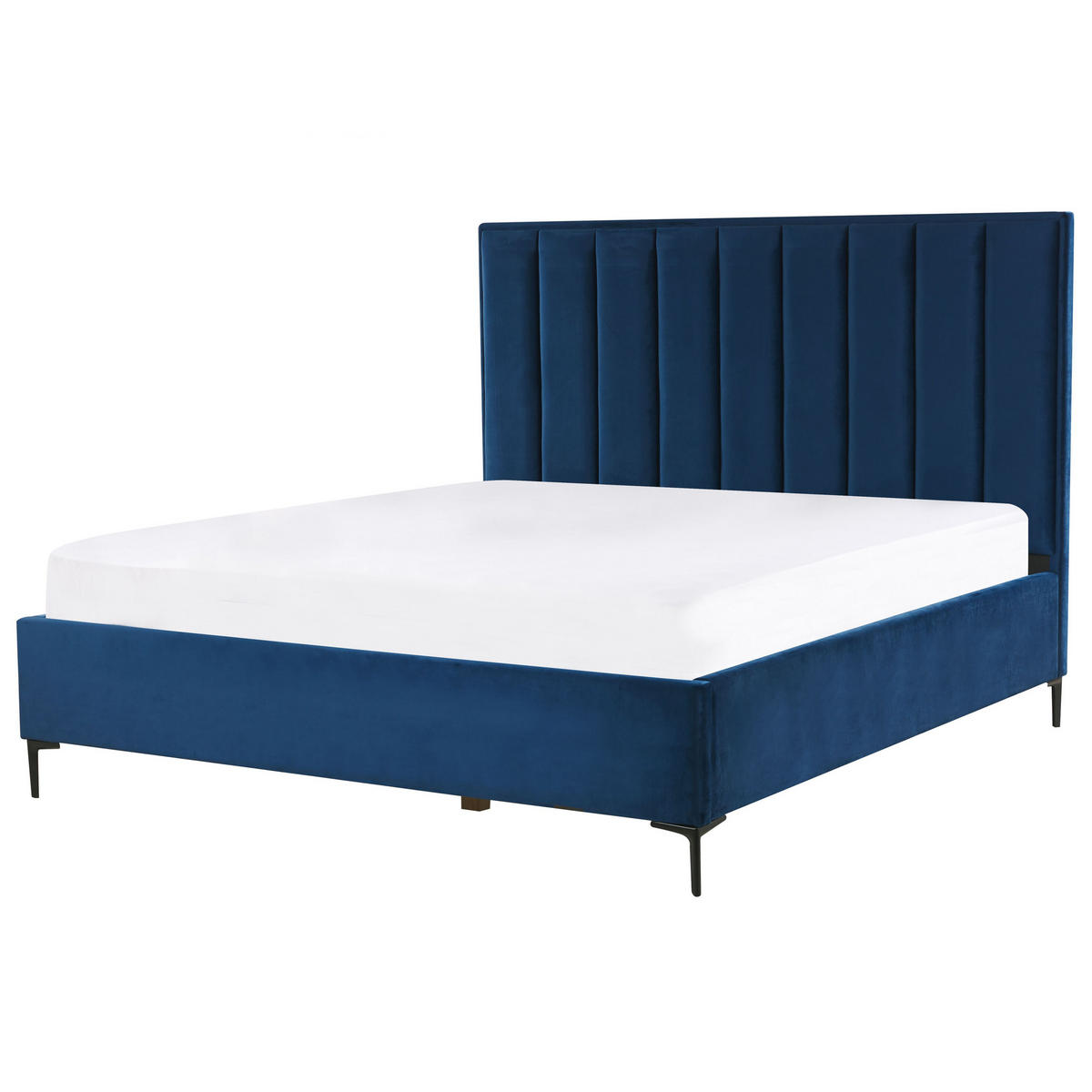 POLSTERBETT 180x200 cm Blau Sezanne - Blau, Textil (180/200cm) - Beliani