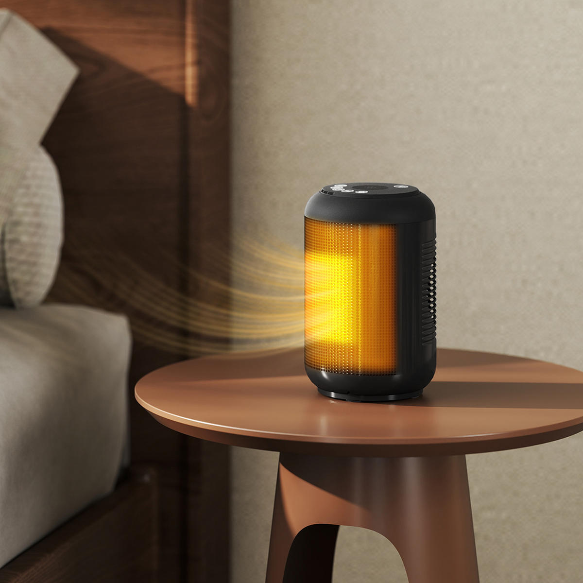 HEIZLÜFTER DE-17068 PTC-Keramik 1500 W Schwarz - Schwarz, Kunststoff (14/21.5/14cm) - ComfortXL