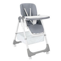HOCHSTUHL Spicy+ faltbar grau höhenverstellbar Fußstütze Räder Korb - Grau, Metall (51/103/71cm) - Kikka boo