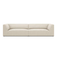 SOFA Ruby aus Cord leichtes beige 4 Sitzplätze - Creme, Textil (93/69/302cm) - Micadoni