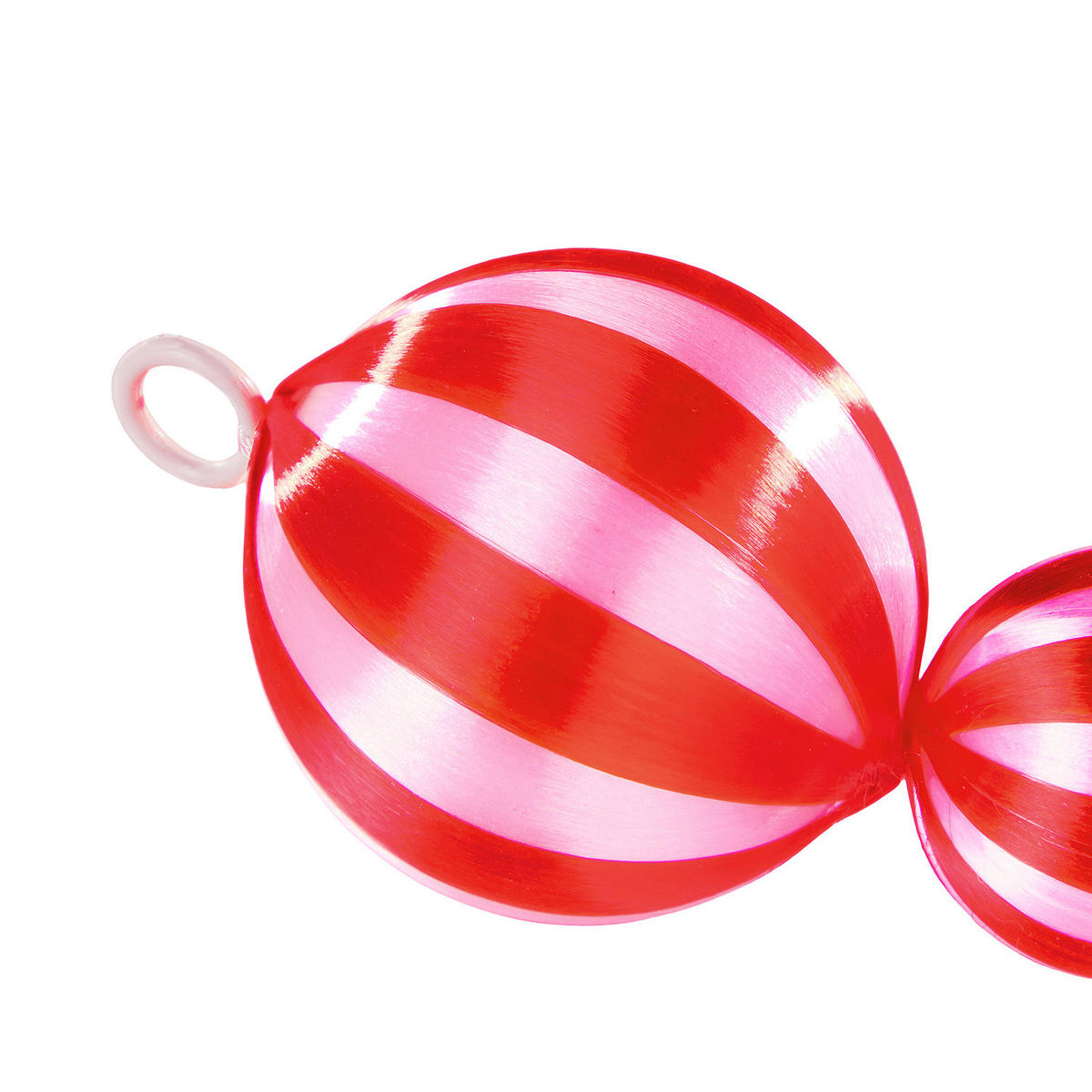 GIRLANDE X-Mas Fadenkugel - Rot, Kunststoff (180/4/4cm) - Butlers