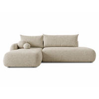 ECKSOFA Neto, Seite: Links - Beige/Schwarz, Holz/Kunststoff (300/187cm) - Sofnet