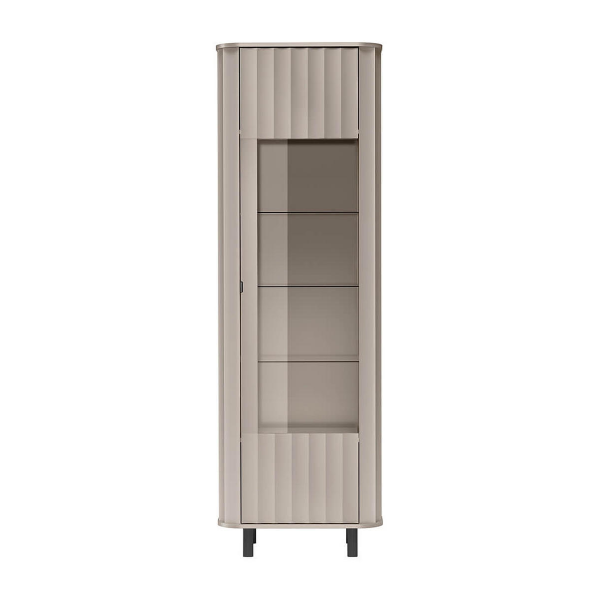 VITRINE Novado NO-4 65,3 x 200 x 40,5 cm Greige - Greige, Glas/Holzwerkstoff (65.3/200/40.5cm) - Koseto