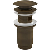 ABLAUFVENTIL Waschbecken CLICK/CLACK 5/4" Ganzmetall mit Überlauf, Bronze-Antic - Bronzefarben, Kunststoff (7.5/7.5/15cm) - Alcadrain