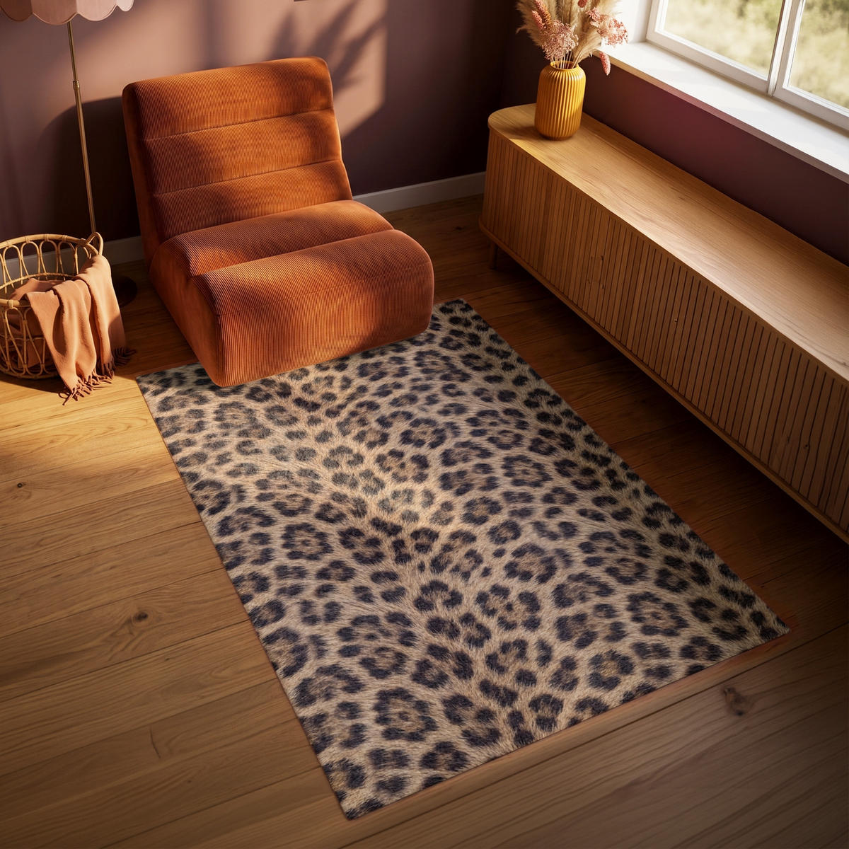 KOBERCE - Leopard - Kabát - Klasický - Hnedý - 90x150 cm - hnedá, textil/plast (90/0.4cm) - OnlyWow