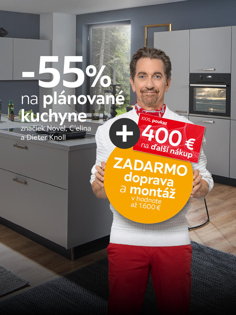 zľava 55 % na plánované kuchyne