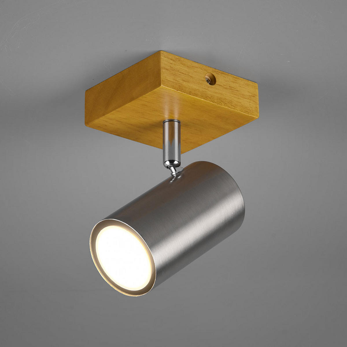 WANDLEUCHTE MARLEY Holz Silber - Silberfarben, Holz (9/16/12cm)