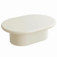 COUCHTISCH, Ekru - Weiß, Holzwerkstoff (100/70/31cm) - Oviala