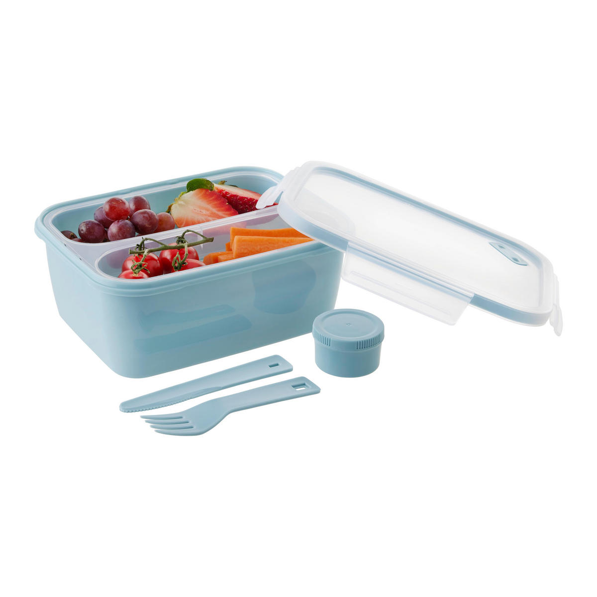 LUNCHBOX Rizzi Transparent/Pastellblau - Pastellblau, Kunststoff (16.5/8.8/21cm) - Mömax