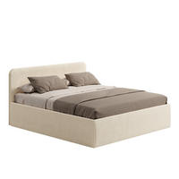 POLSTERBETT 200x200 cm Microvelours in Vanille - Creme, Textil (200/200cm) - Home Collective